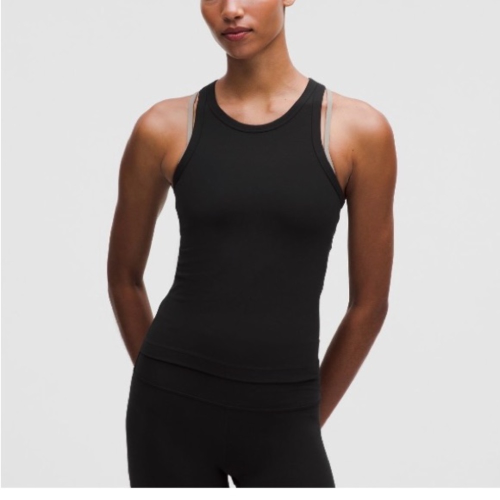 lululemon athletica Align waist-length racer back tank top (black)